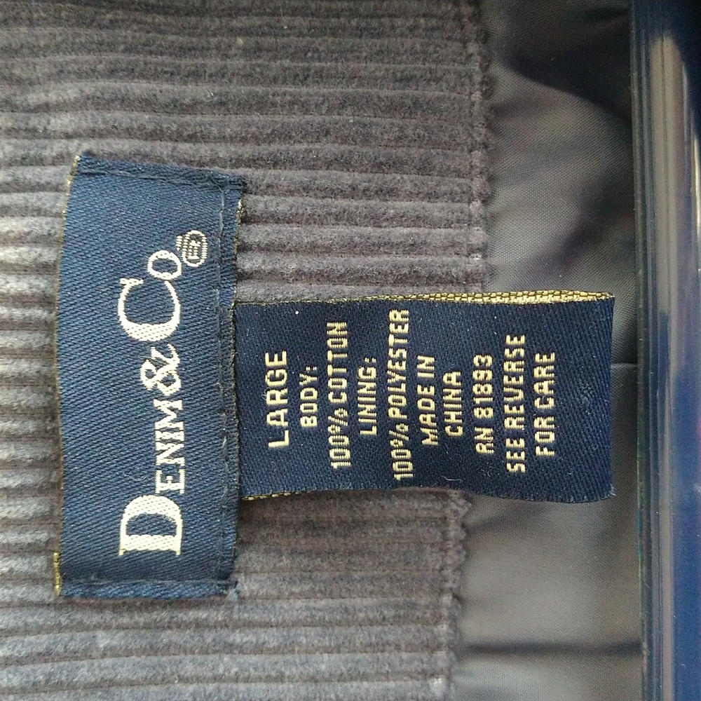 Denim & Co. Corduroy Jacket Blazer Snap Button Closure - Picture 4 of 7